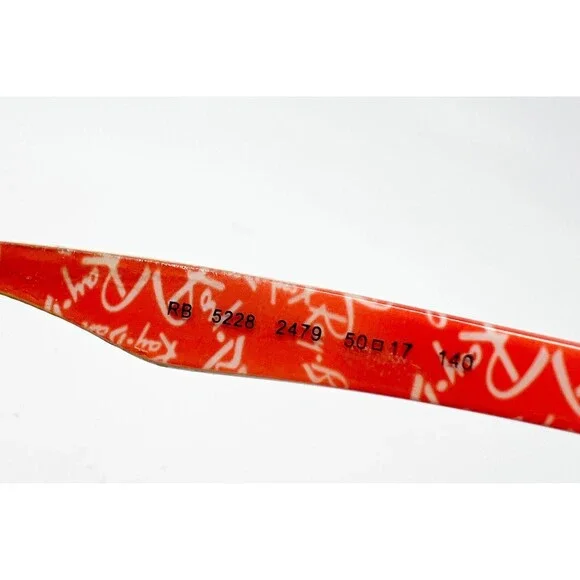 Ray-Ban Eyeglass Frames Kids Black Red Good RB 5228 2479 50-17-140 - Picture 5 of 7